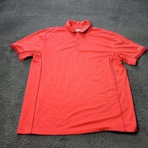 Nike Golf Polo Shirt Mens Size L Large Coral‎ Tour Performance   Short Sleeve